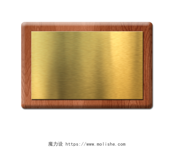  木板上镶嵌的金属铜板